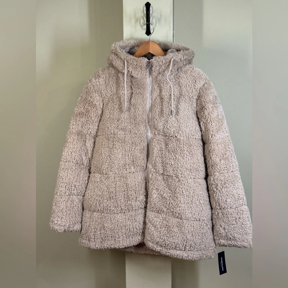 NWT Kenneth Cole Women's Classic Mink Style Faux Fur Coat - Picture 6 of 12